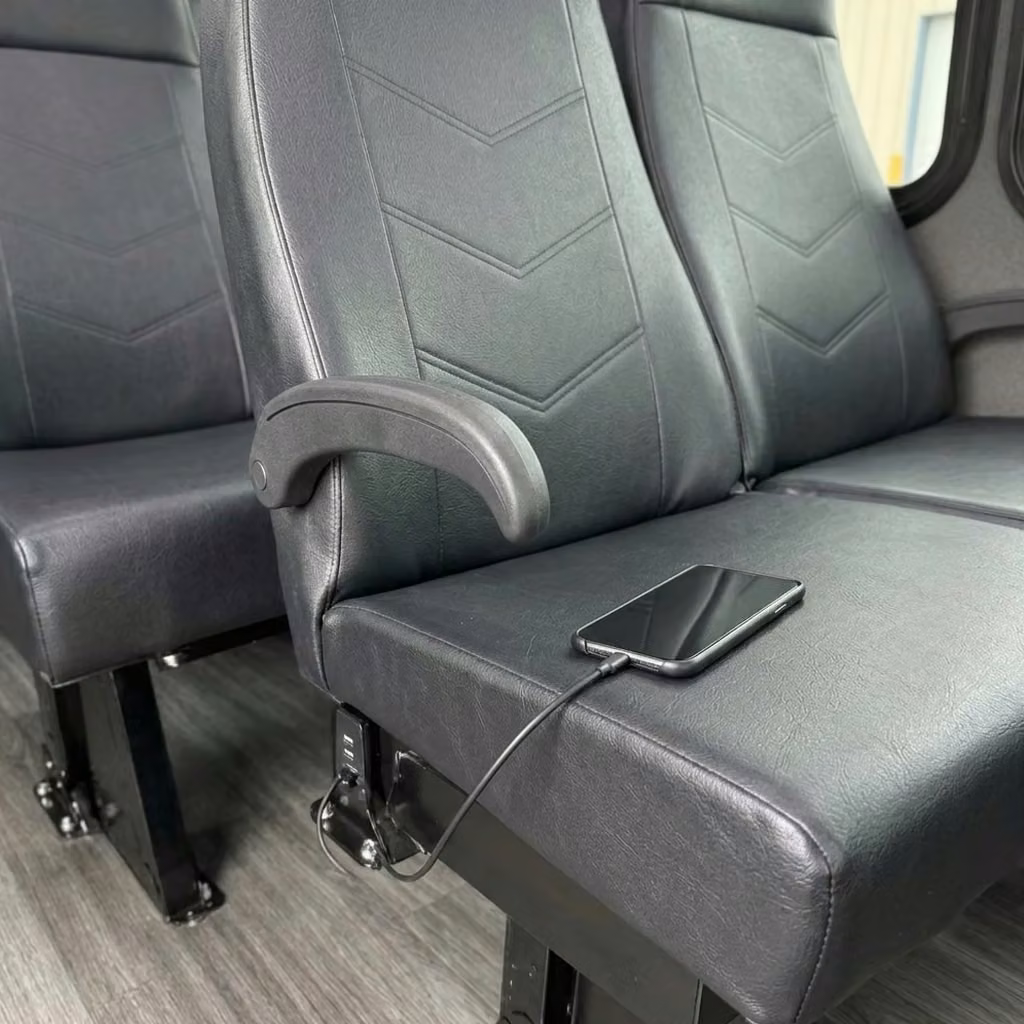 crown point 15 passenger minibus usb charging