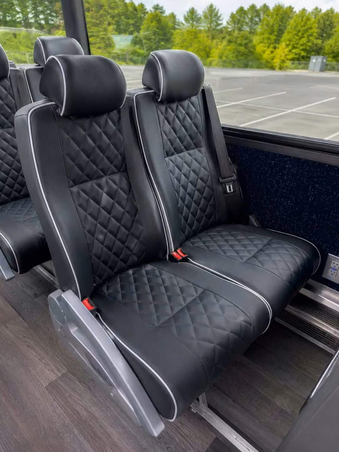 crown point 56 passenger charter bus reclining seats
