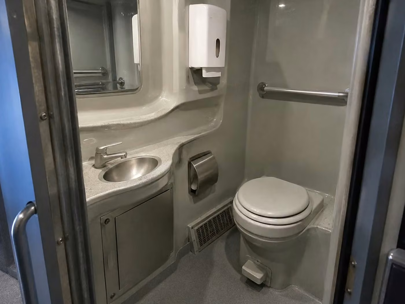 crown point charter bus onboard restroom