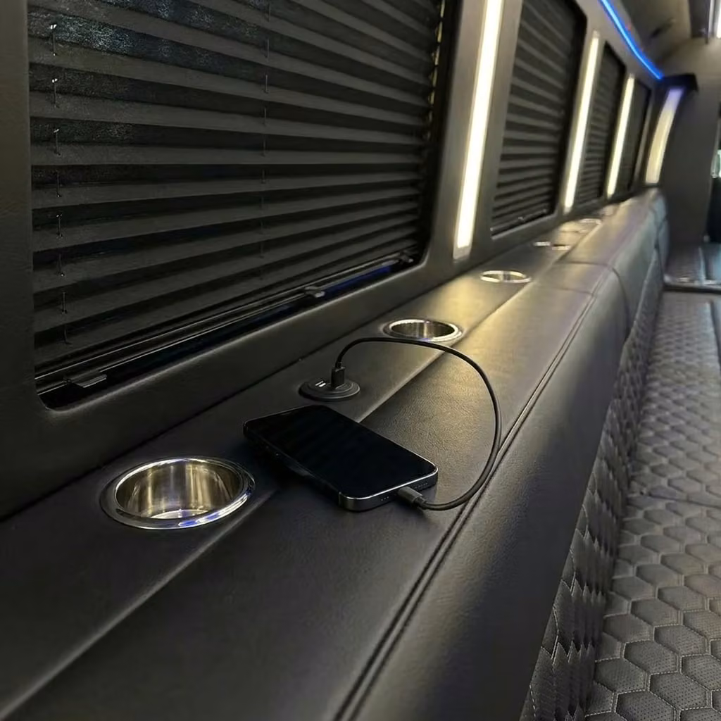crown point party bus usb charging