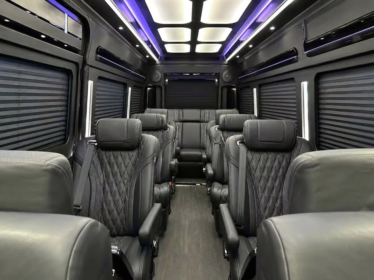crown point sprinter van rental with driver reclining seats