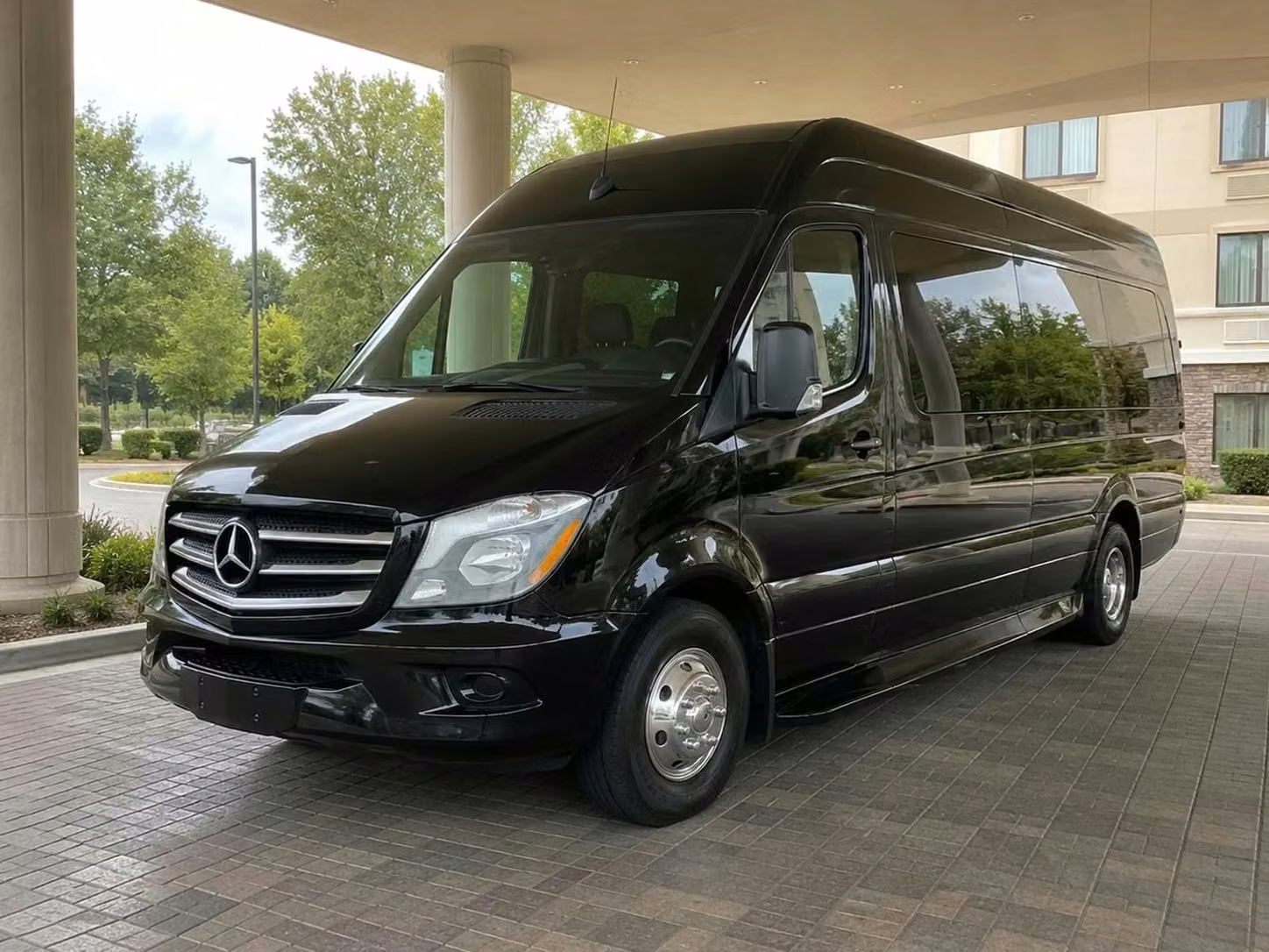 crown point sprinter van rental with driver tinted windows