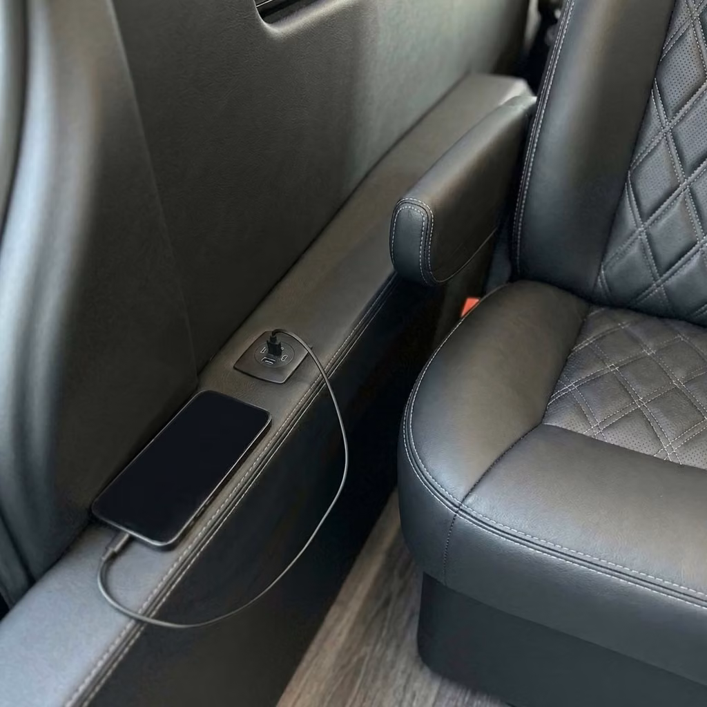 crown point sprinter van rental with driver usb charging